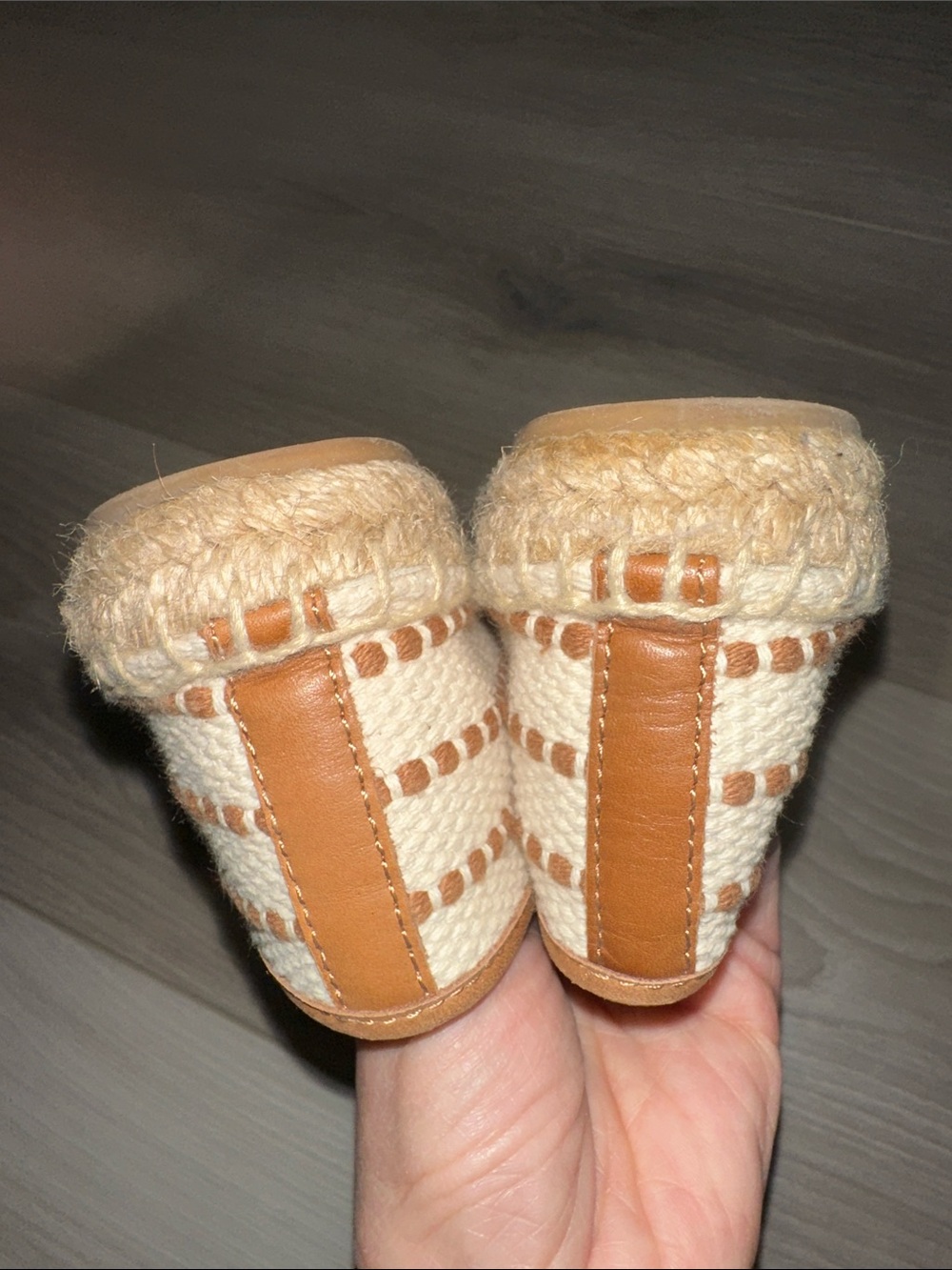 Tory Burch Cream and Tan Woven Espadrille Flats women size 6 - Picture 4 of 6